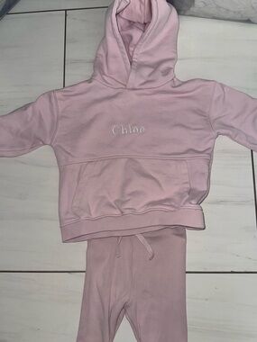 Zara Pink Hoodie Sweatshirt Set